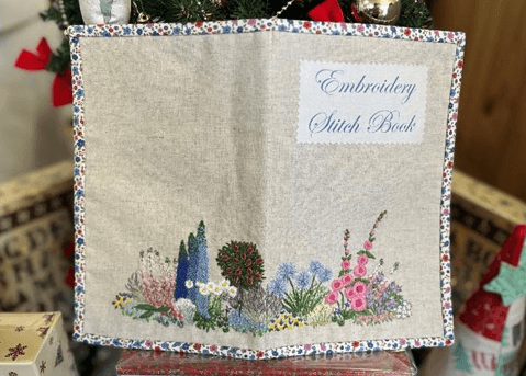 Embroidery course stitched sampler