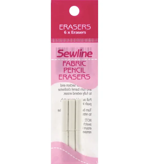 Sewline Fabric Pencil Erasers (pack of 6) - Image 1