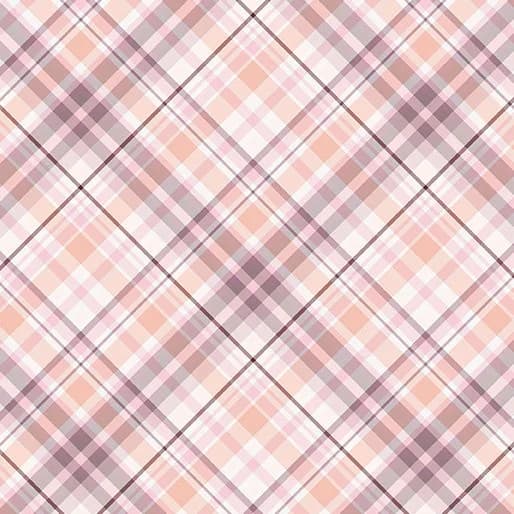 Sweet Meadow - Peach Mauve Garden Plaid - Image 1