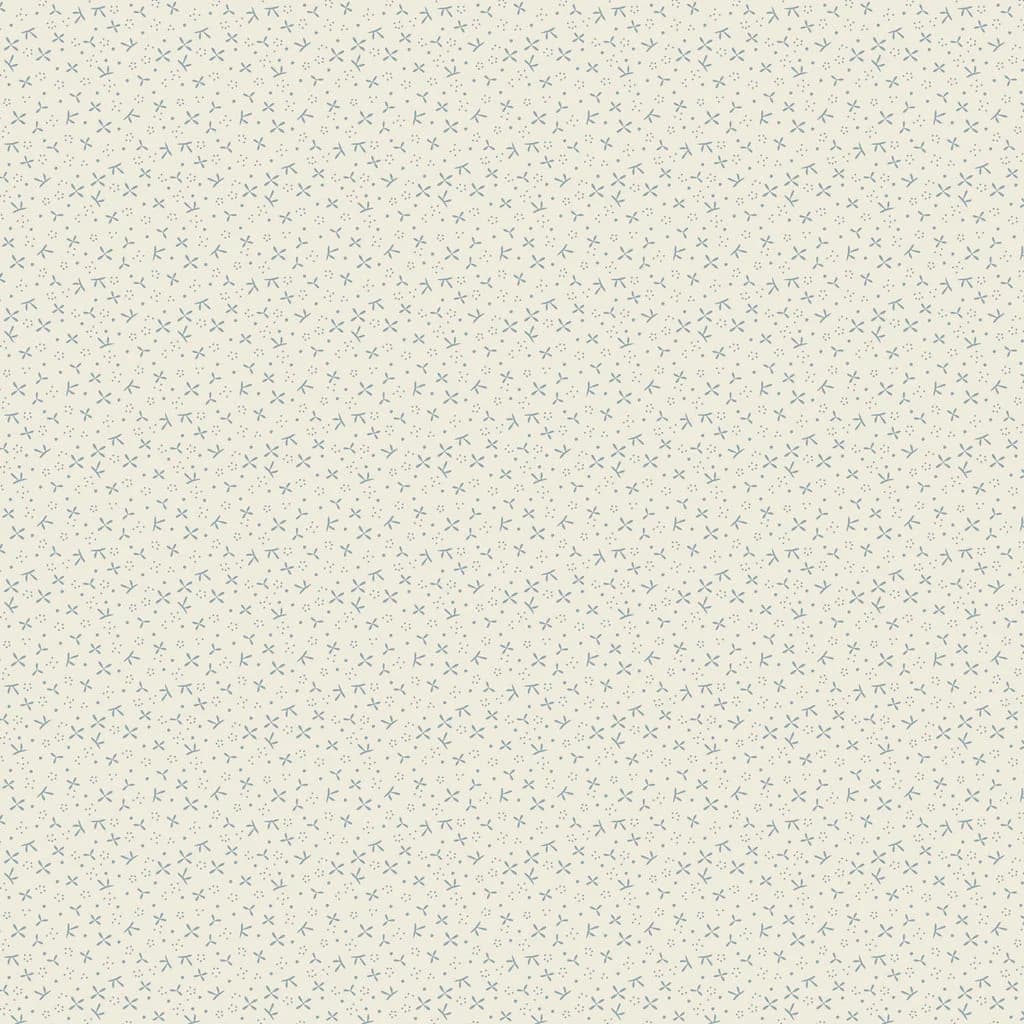 Slow & Steady - Floating Petals - Blue on cream